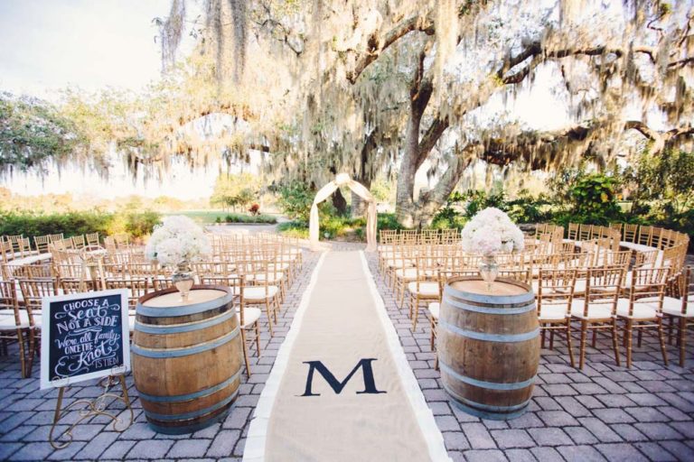 Gold Chiavari Chairs at Wedding Ceremony