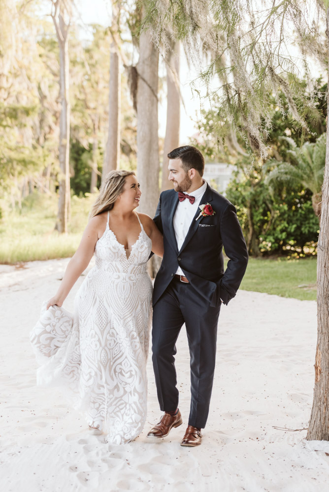 Bride and Groom at Paradise Cove