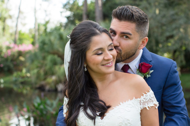 Bride and Groom Portrait at Mission Inn