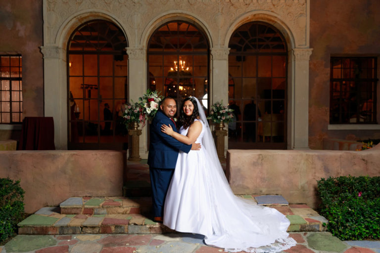 Bride and Groom at The Howey Mansion Wedding Reception