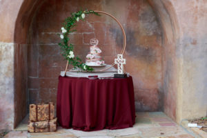 Wedding Cake Setup at The Howey Mansion