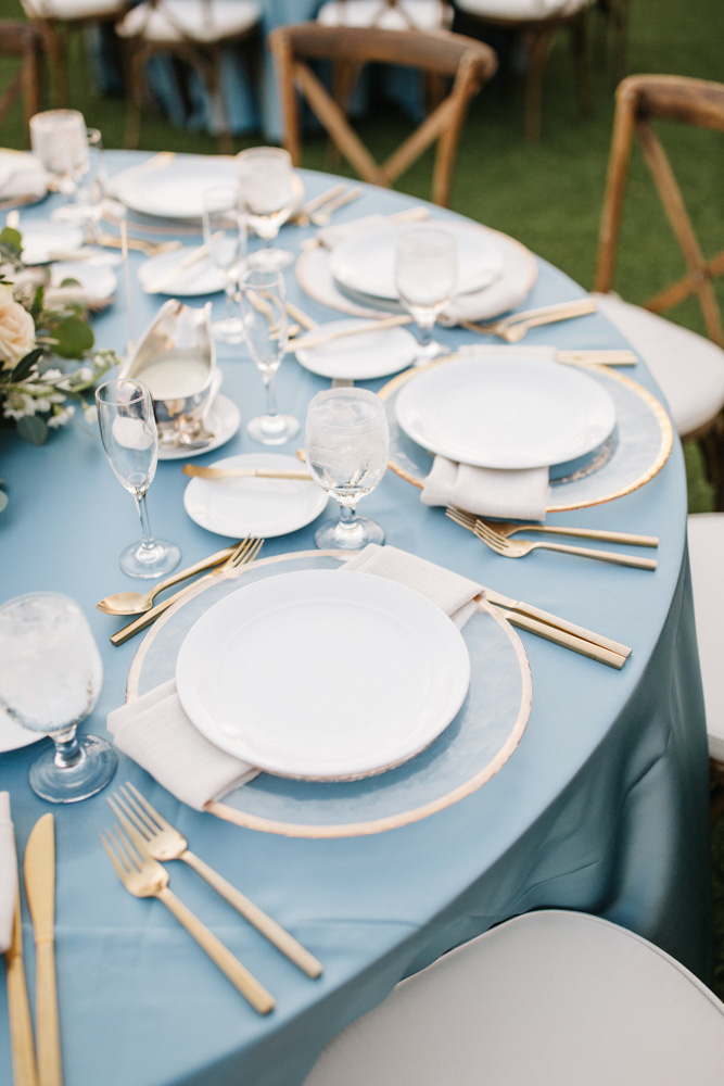 A Chair Affair Gold Flatware and Chargers