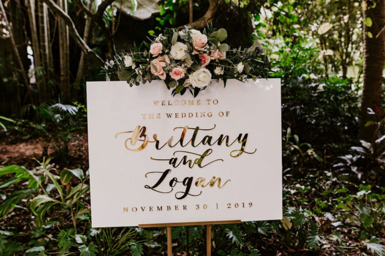 St Pete Wedding Reception Sign