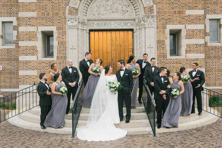 Bridal Party at Church Wedding