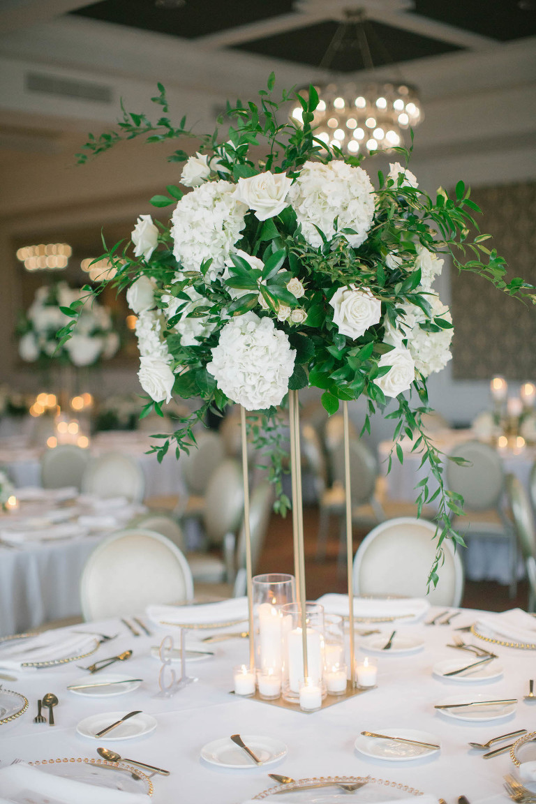 Reception Table Decor at The Birchwood