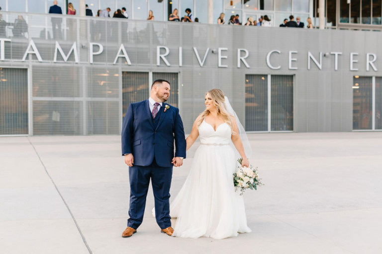 Tampa River Center Bride and Groom