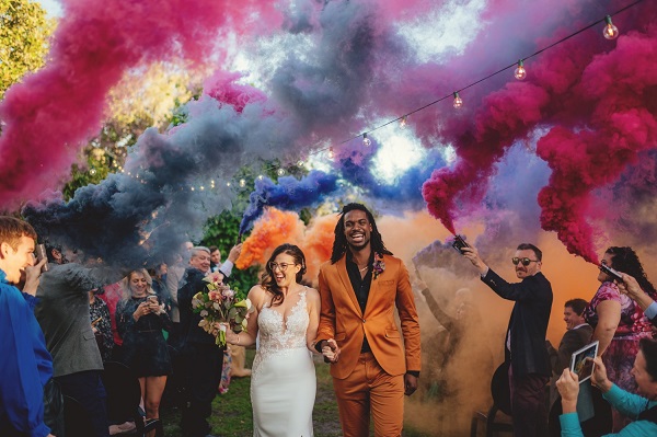 A Chair Affair-smoke bomb wedding