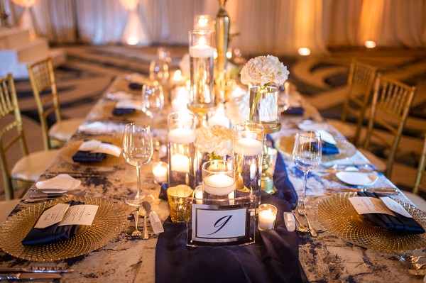 Blue and Gold Ritz Carlton Wedding-A Chair Affair