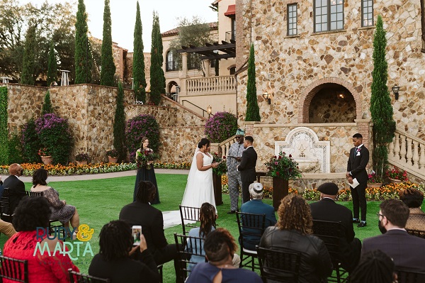 Candance and Darwin- A Chair Affair- December Bella Collina Wedding