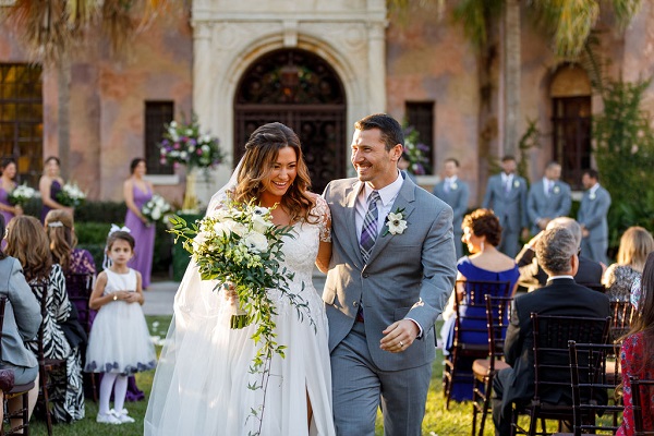 Purple and Gold Romantic Farmhouse Wedding