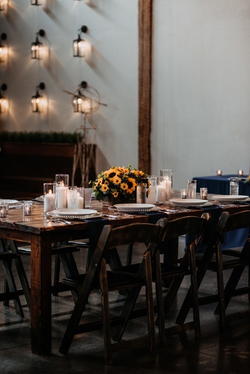 A Chair Affair- Sunflower Wedding-rooftop ceremony