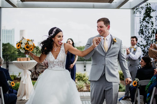 A Chair Affair- Sunflower Wedding-rooftop ceremony