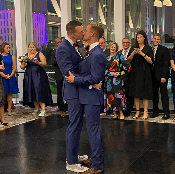 A Chair Affair- Dr. Phillips Center Wedding- Navy and Burgundy LGBT Wedding