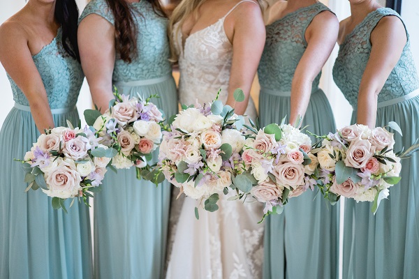 floral wedding in sarasota a chair affair bridal party