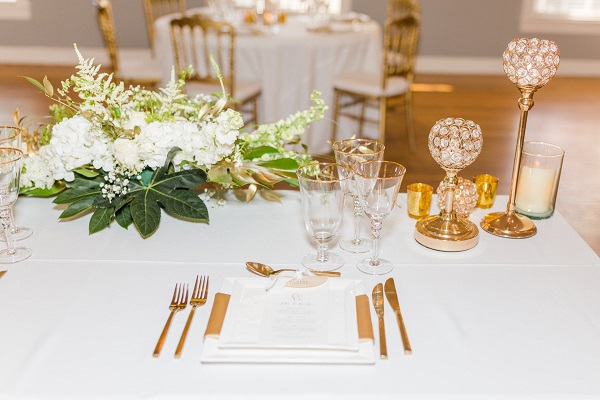 Gold and Glamorous Winter Park Wedding 