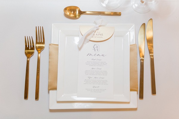 Gold and Glamorous Winter Park Wedding 