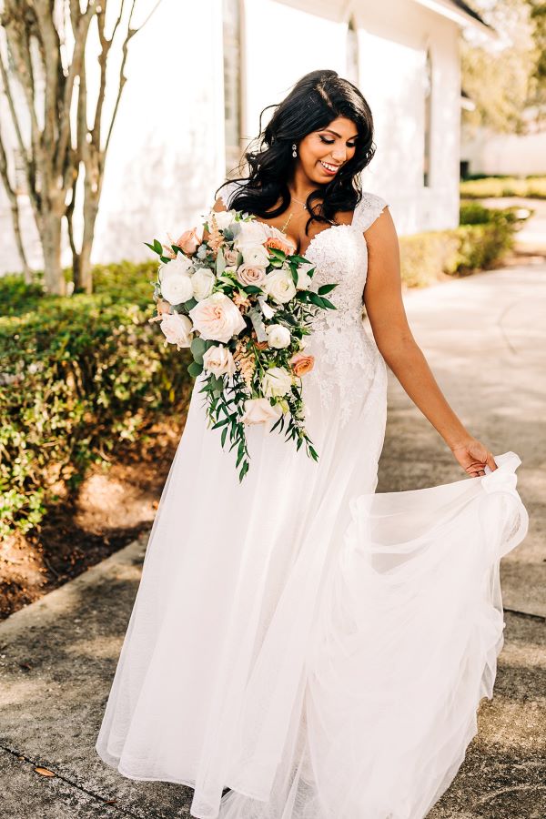 Downtown Gold and Greenery Balcony Wedding - A Chair Affair, Inc.