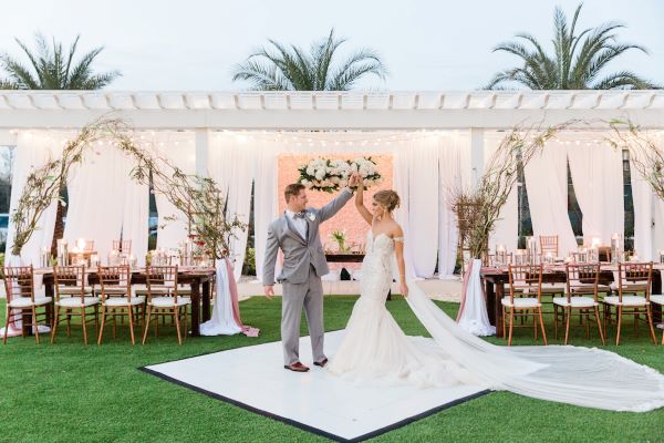 Rose Gold Garden Ceremony & Reception