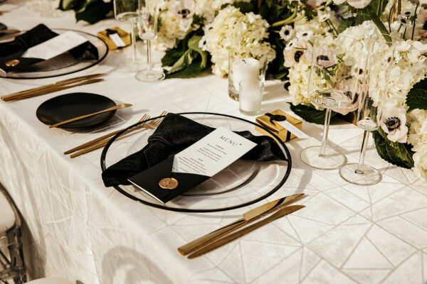 Black and white top reception