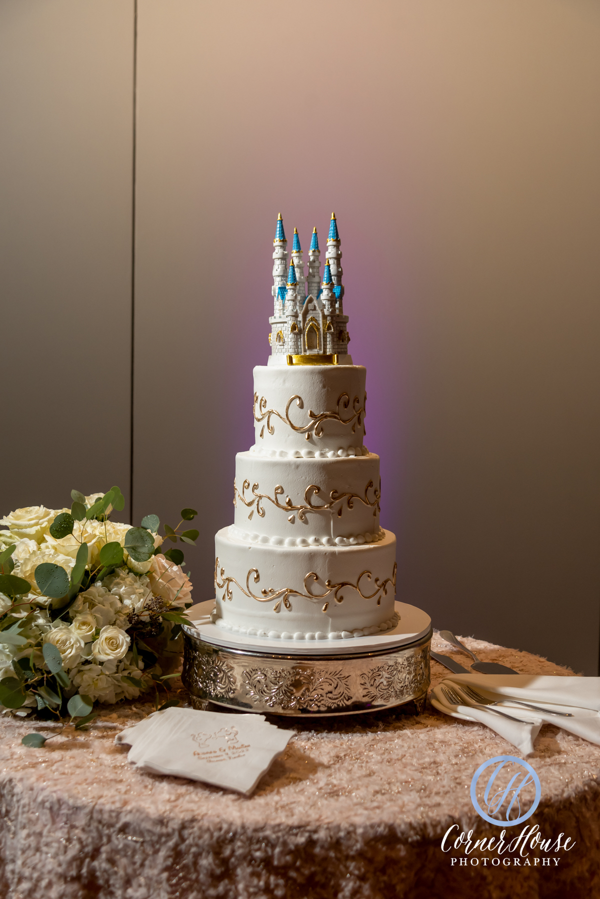 cinderellas castle wedding cake - A Chair Affair, Inc.