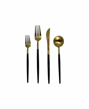 Black and Gold Luxe Flatware