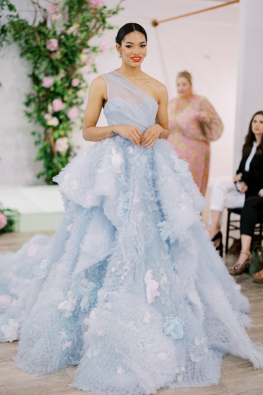 bridal gown trend blue