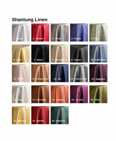Shantung Linen colors – A Chair Affair