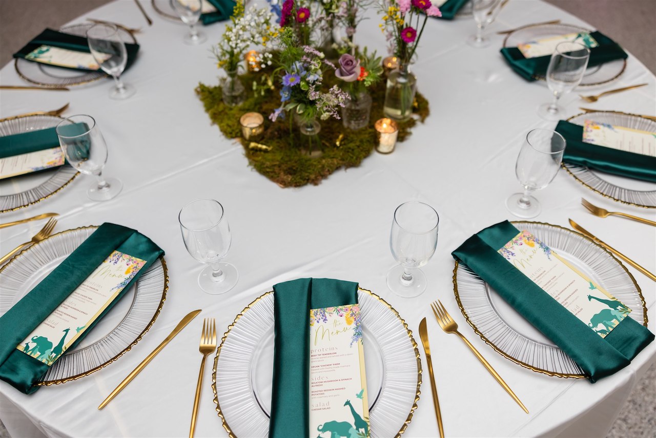 Luxe Gold Flatware and Standard Water Goblets