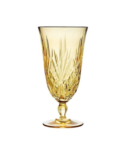 Grace Amber Water Goblet