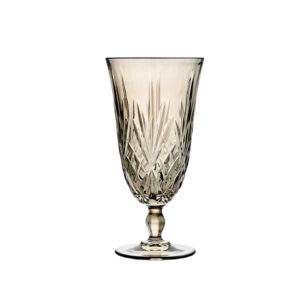 Grace Etched Smoke Water Goblet