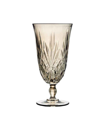 Grace Etched Smoke Water Goblet