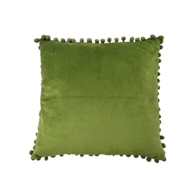 Green Pom Pom Pillow