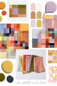 August monthly wedding winners mood board she has for the color palette of her upcoming wedding