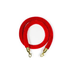 Velvet Red Rope with Gold Ends