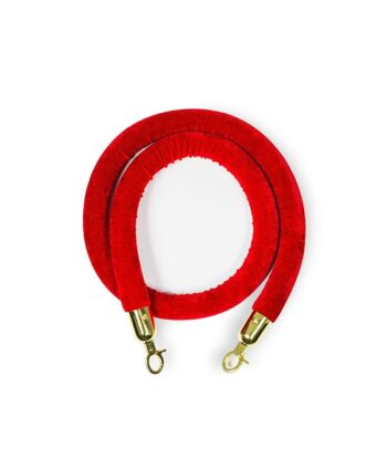 Velvet Red Rope with Gold Ends