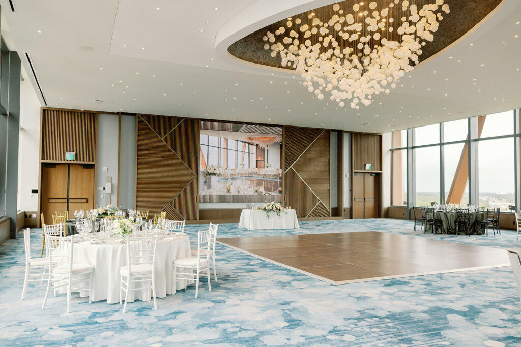 The Vue at Walt Disney World Swan and DOlphin featuring chairs from A Chair Affair. Orlando Wedding Rentals. Elevating Every Event: A Chair Affair Shines at The Vue Open House!