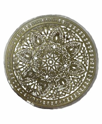 Clear and Gold Moroccan Charger