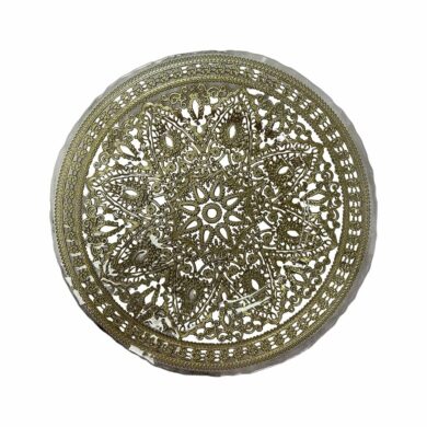 Clear and Gold Moroccan Charger