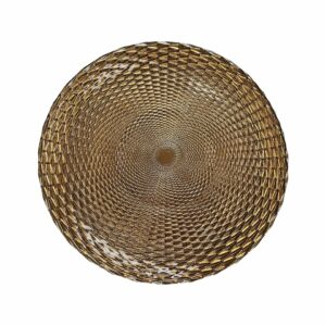Copper Woven Glass Charger