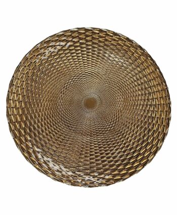 Copper Woven Glass Charger