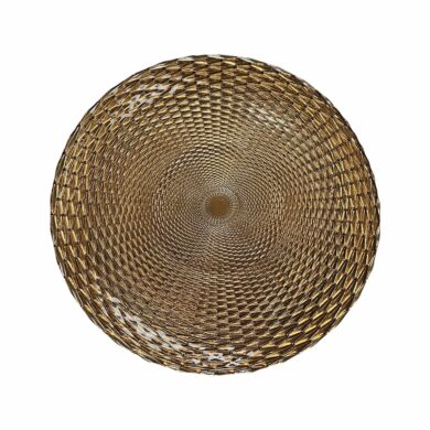 Copper Woven Glass Charger