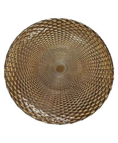 Copper Woven Glass Charger