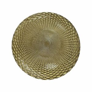 Gold Woven Glass Charger