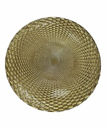 Gold Woven Glass Charger