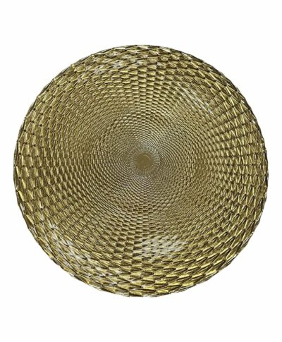 Gold Woven Glass Charger