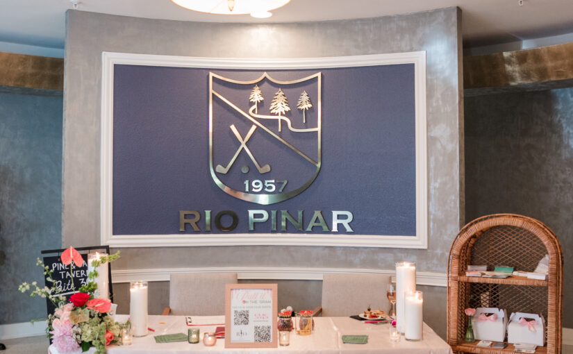 Registration table at Rio Pinar Open House. Orlando Wedding Rentals