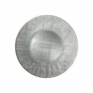 Silver Linen Charger