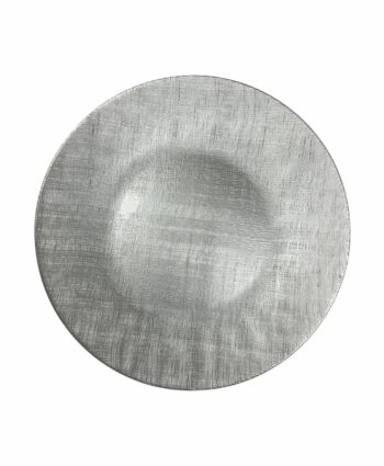 Silver Linen Charger