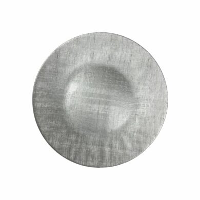 Silver Linen Charger