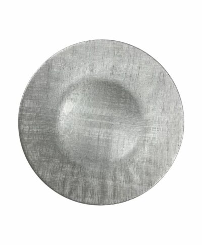 Silver Linen Charger